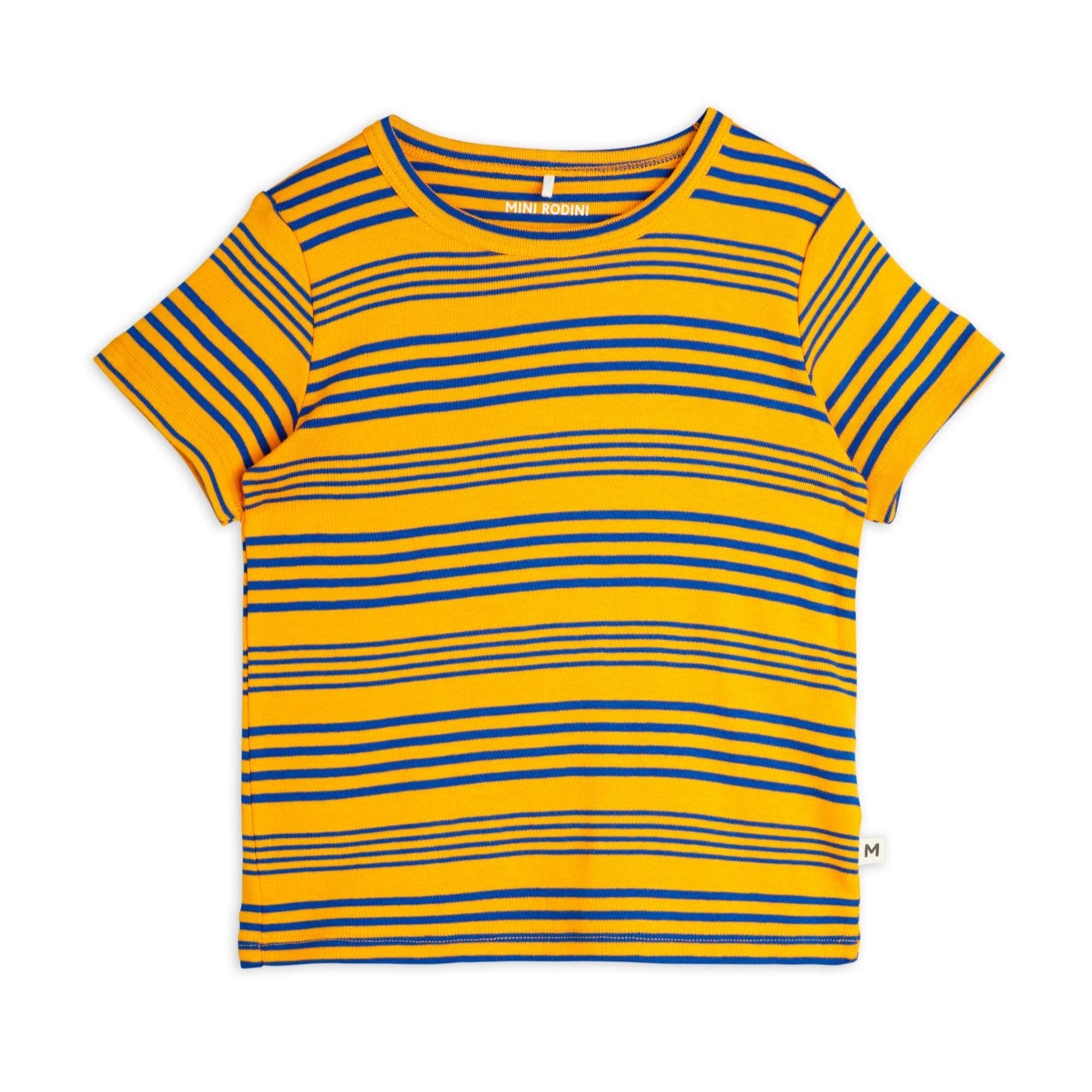 Yellow and blue striped t-shirt