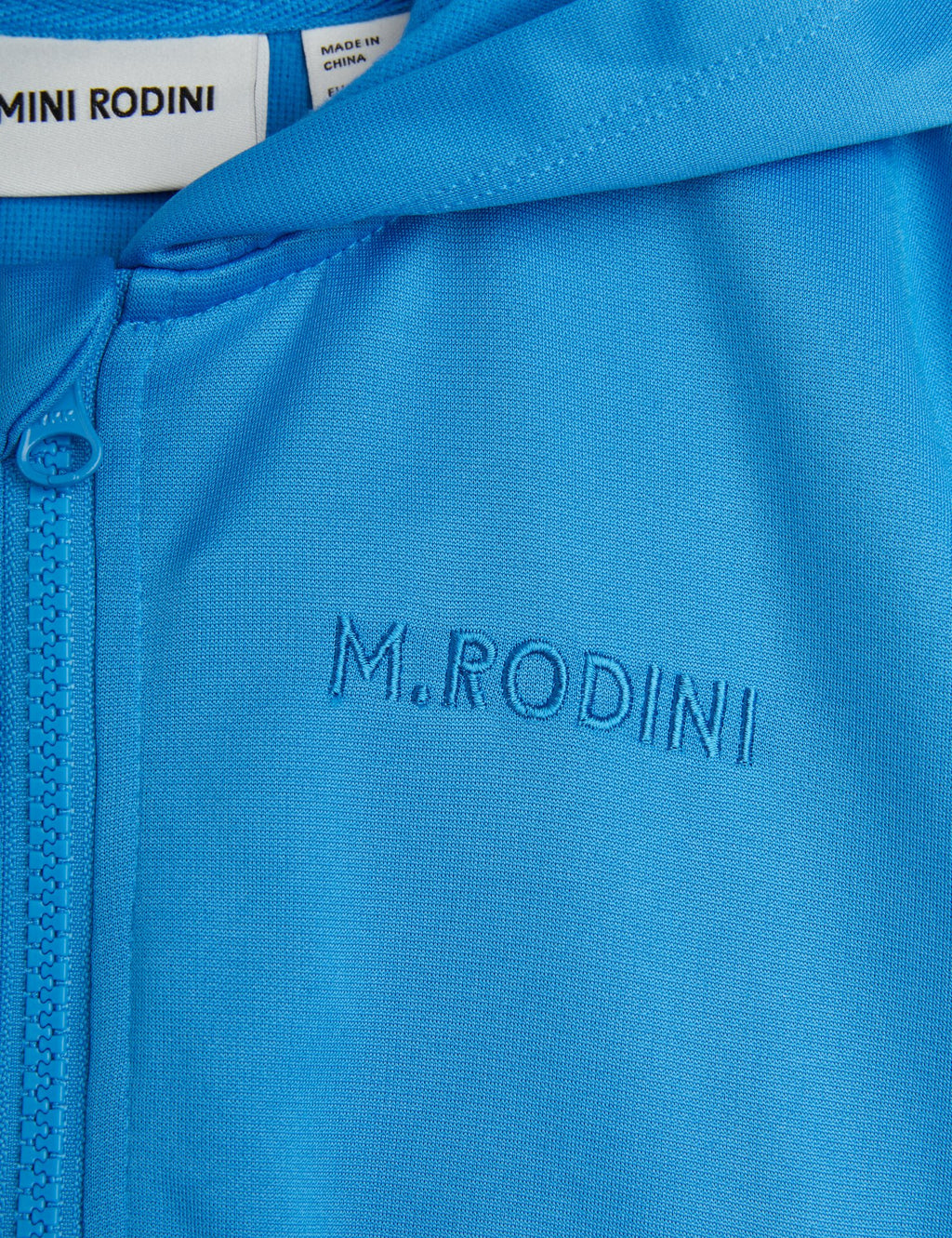 Blue zipped vest with yellow band