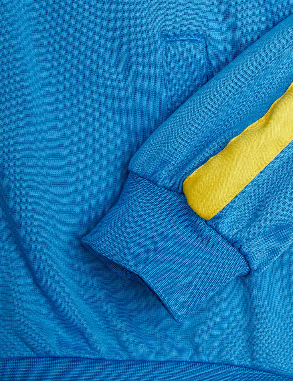 Blue zipped vest with yellow band