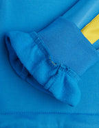Blue zipped vest with yellow band