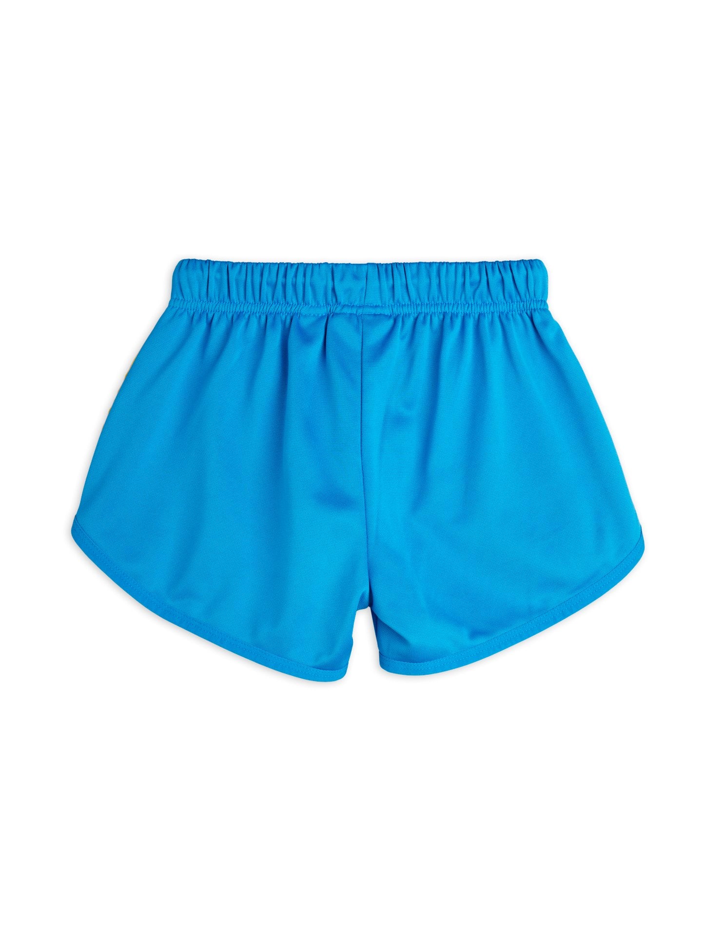 Blue shorts with yellow strip