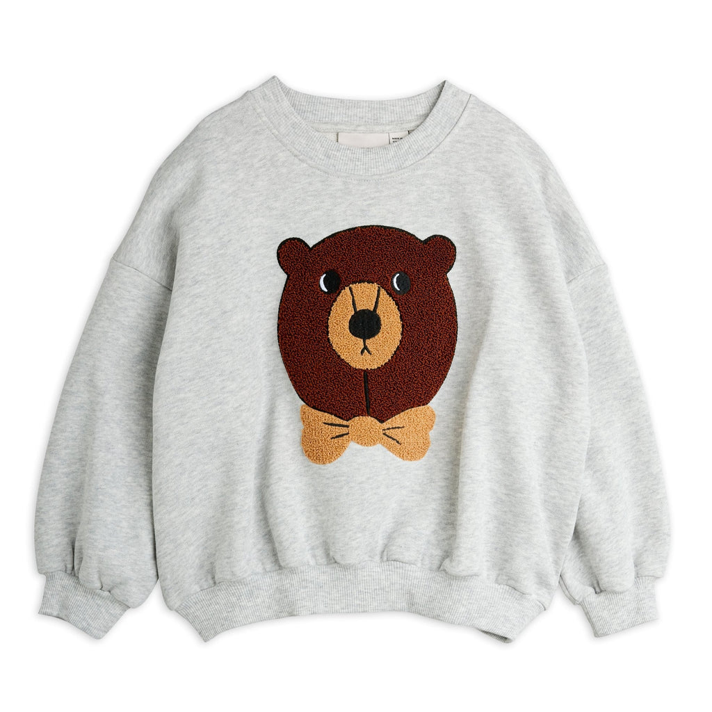 Sweat gris motif ours
