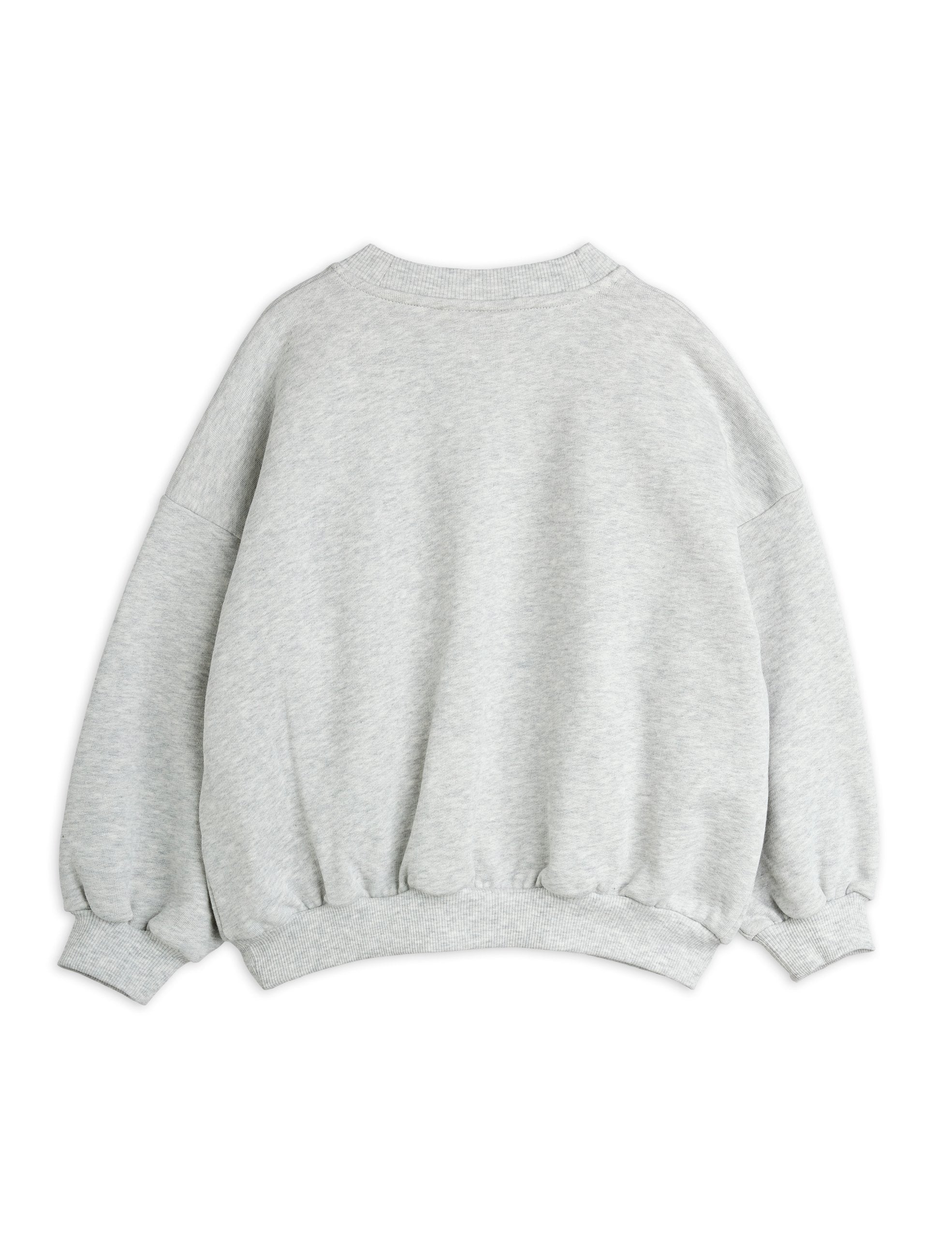 Mini Rodini Kids Grey Sweatshirt with Chenille Bear 