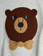 Sweat gris motif ours