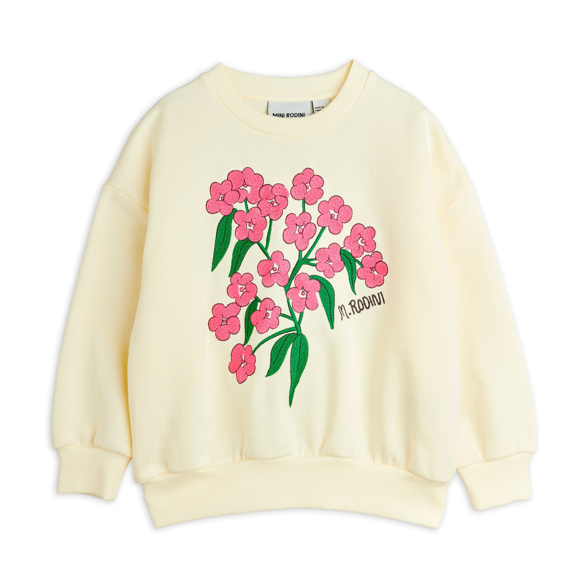 Mini Rodini Kids Cream Sweatshirt with Alpine Flowers