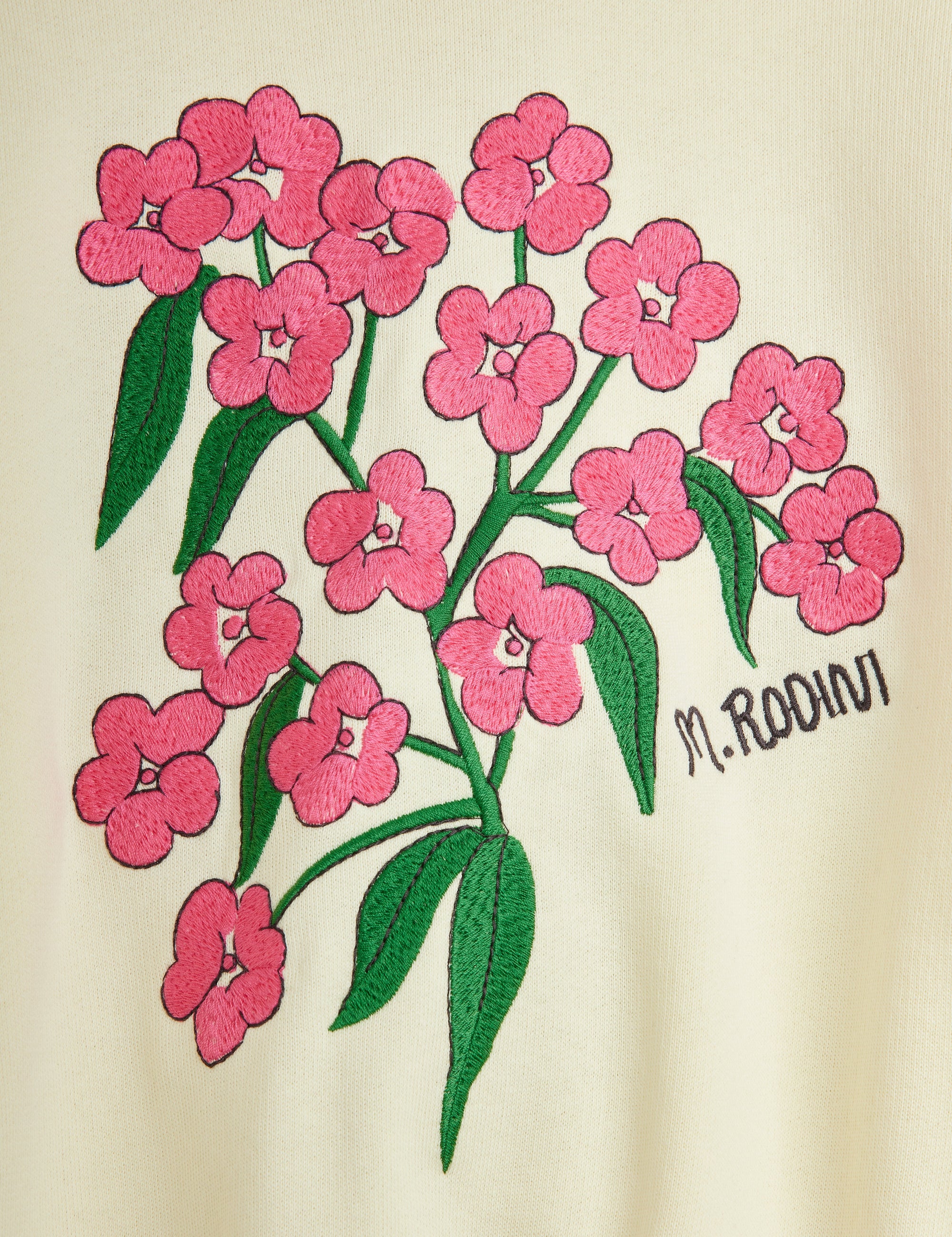 Mini Rodini Kids Cream Sweatshirt with Alpine Flowers