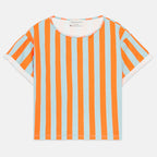 Striped Short-Sleeve Sweatshirt