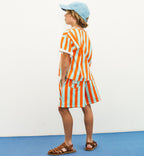 Striped Short-Sleeve Sweatshirt