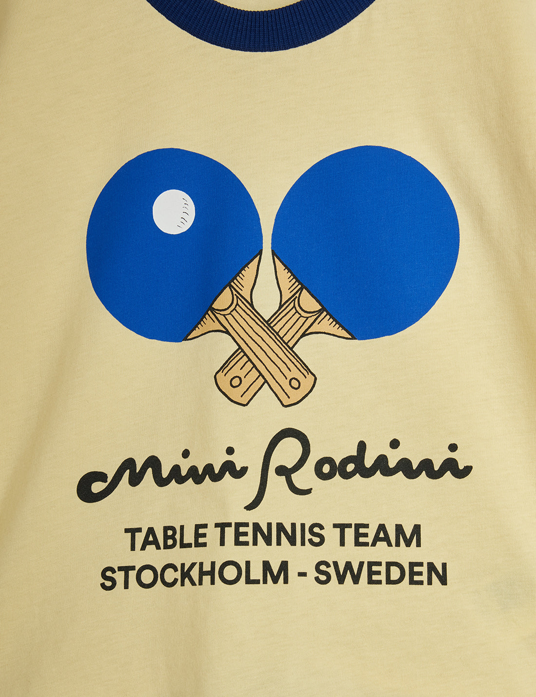 Yellow T-shirt with ping-pong print