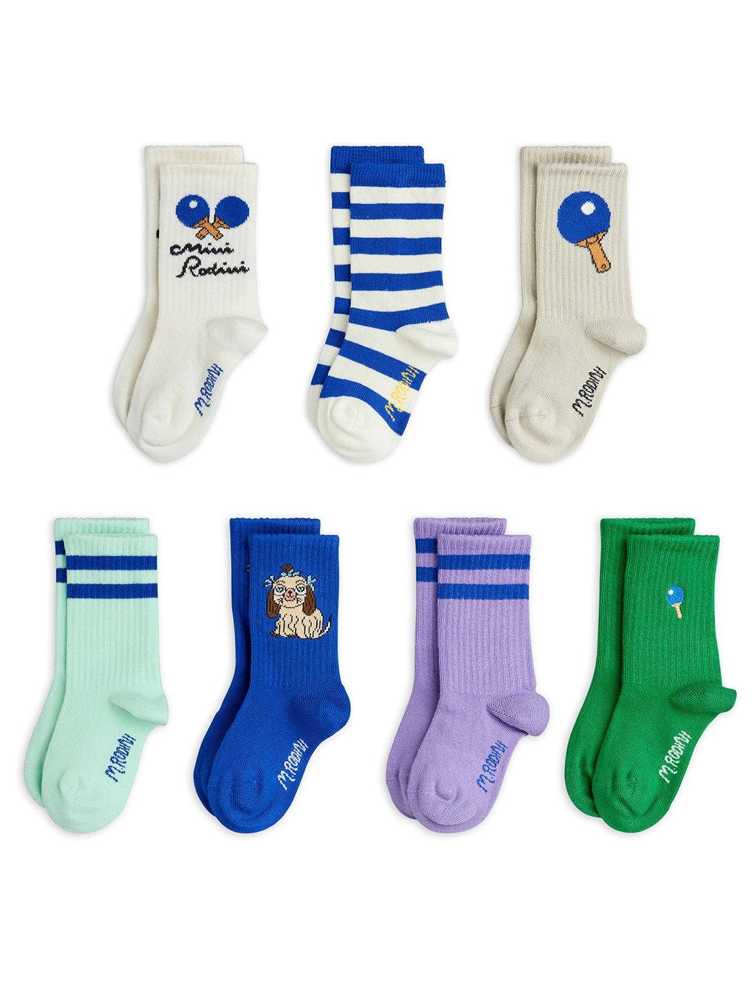 Chaussettes enfant Mini Rodini 7-pack ping-pong