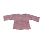 Raspberry baby muslin long-sleeved T-shirt