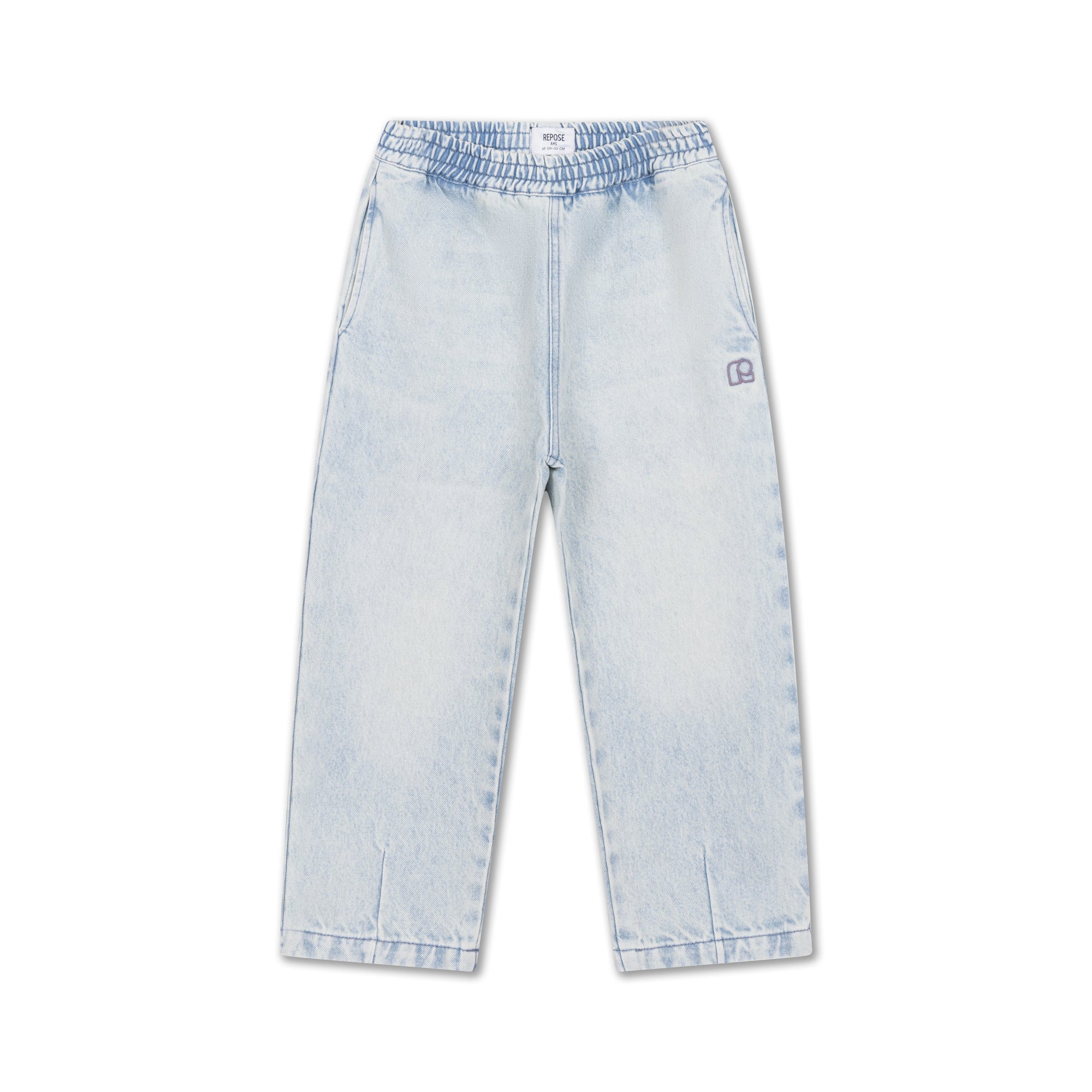 Pantalon Bleu Coupe Droite Repose AMS enfant de face — Little Dudes