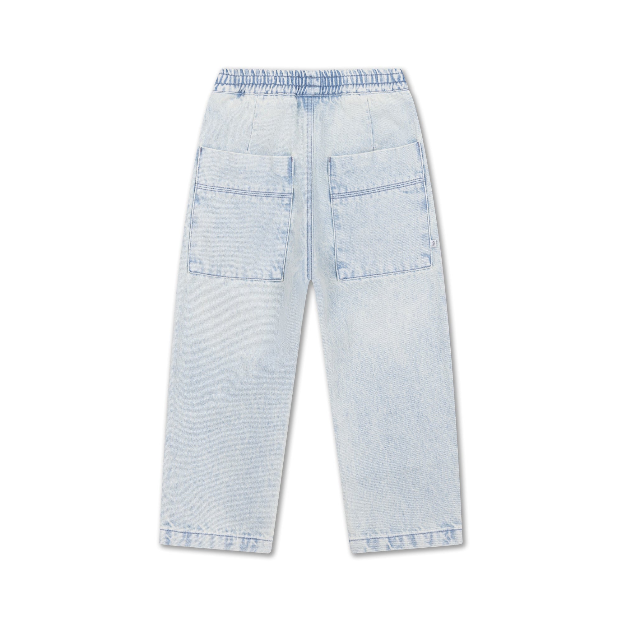 Pantalon Bleu Coupe Droite Repose AMS enfant de dos — Little Dudes