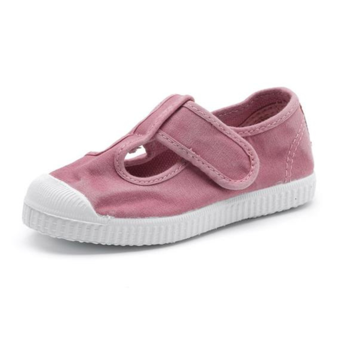 Baskets enfant Baskets rose délavée T scratch Cienta 