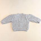 grey knit cardigan