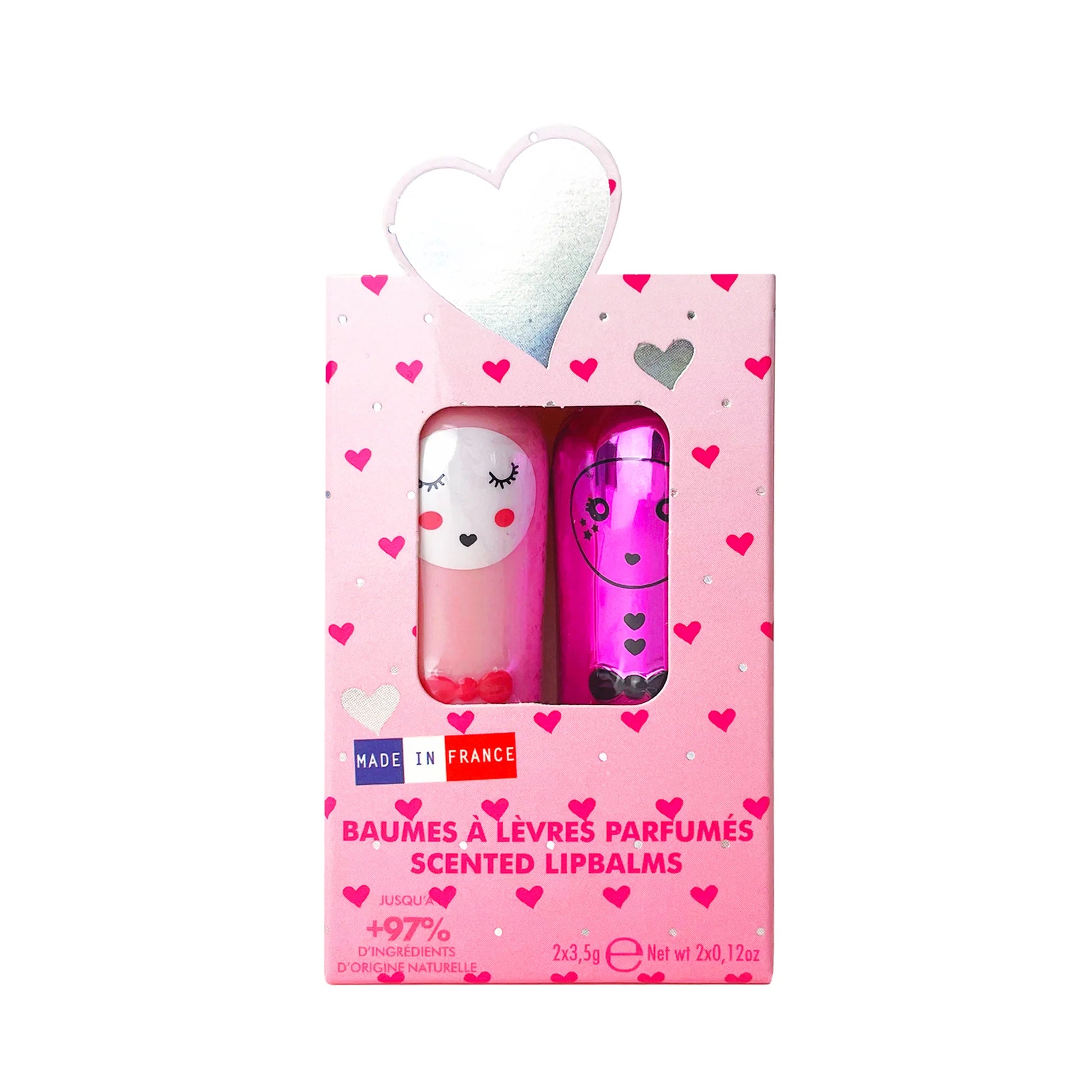 Duo baumes à lèvres Love – Fraise & Milkshake