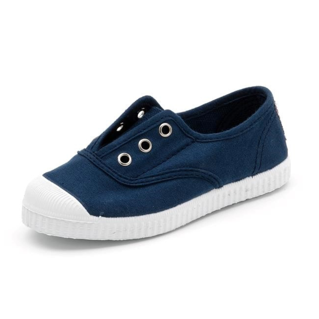 Navy blue sneakers
