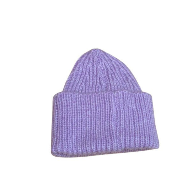 Bonnet bébé en maille — Lilas