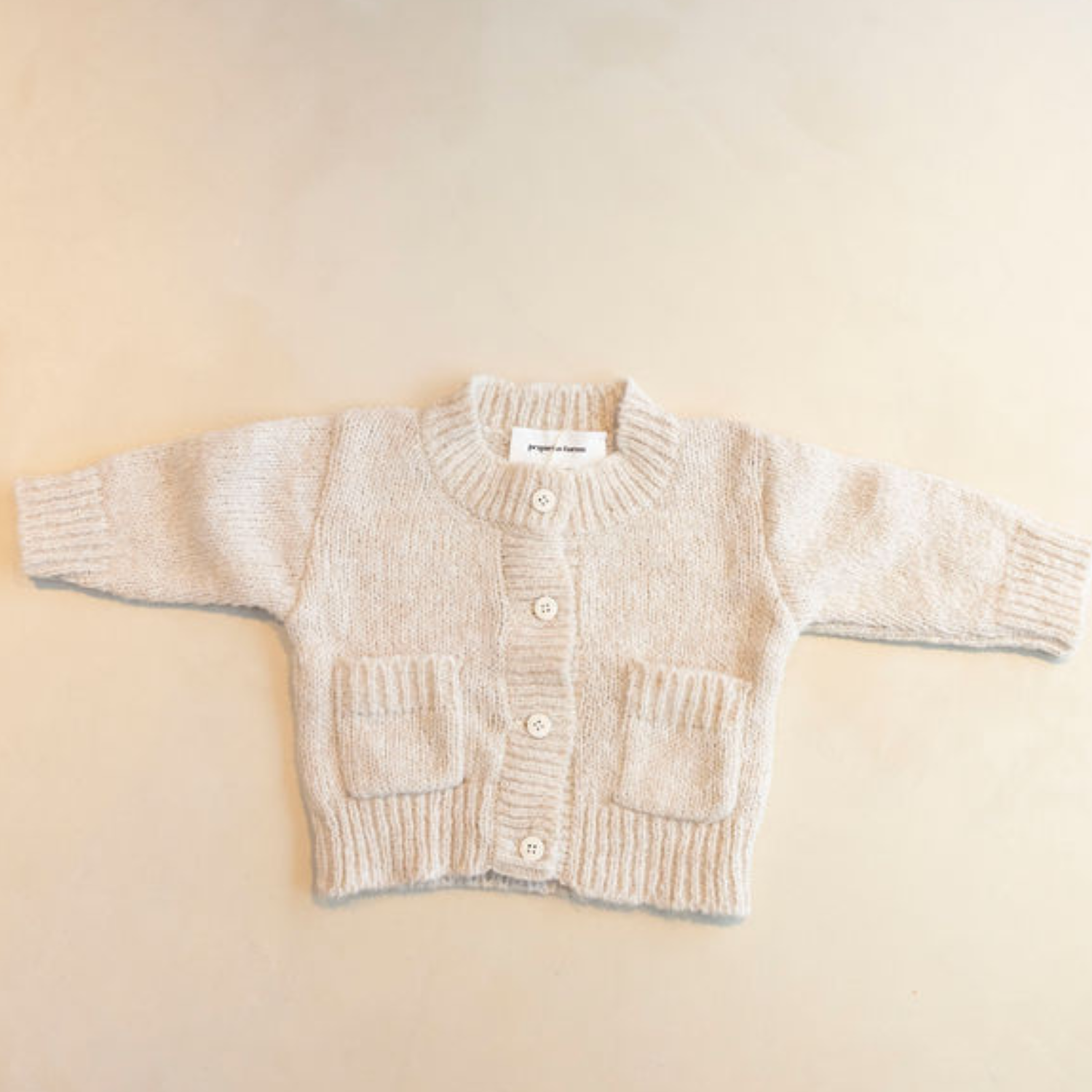 Baby Knit Cardigan in Beige
