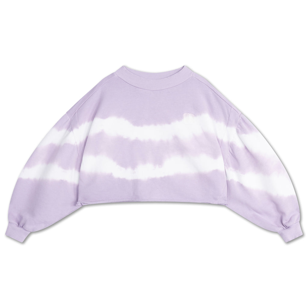 Violet Tie-Dye Cropped Sweatshirt