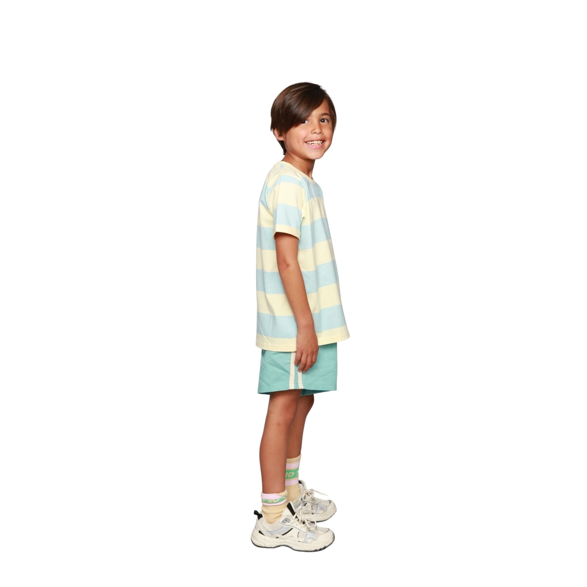 vetements durables enfants cos I said so Short en lin bleu