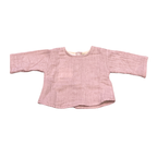 Long-sleeved chiffon T-shirt baby Pale pink