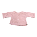 Long-sleeved chiffon T-shirt baby Pale pink
