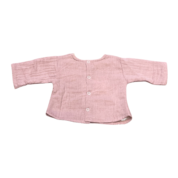 Long-sleeved chiffon T-shirt baby Pale pink