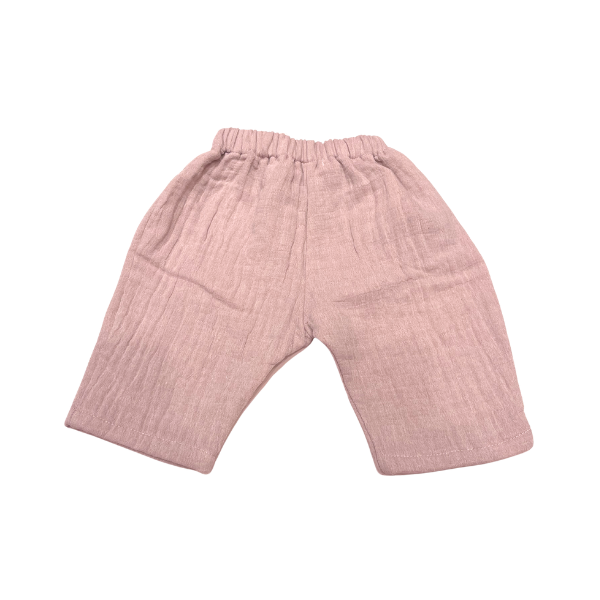 Pantalon bébé en mousseline Rose clair