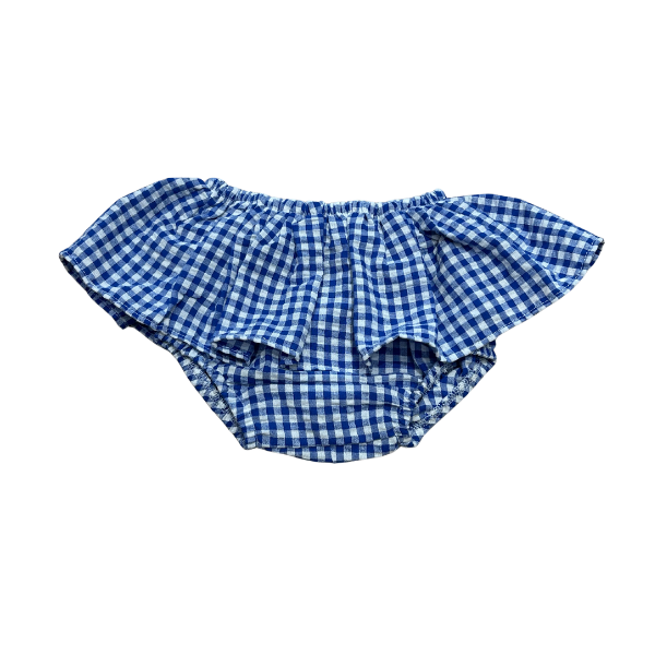 Bloomer à volant - vichy blue
