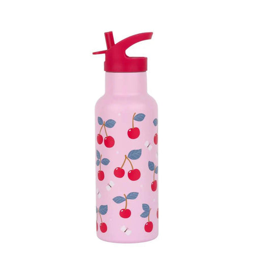 A Little Lovely Company Gourde XL Acier Inoxydable Cherries
