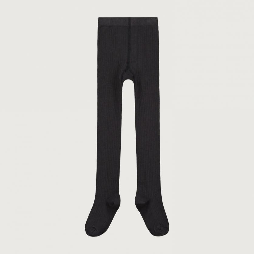 Black ribbed tights