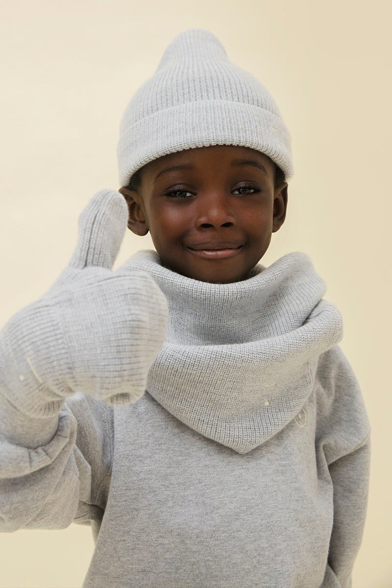 Grey Knitted Mittens RWS