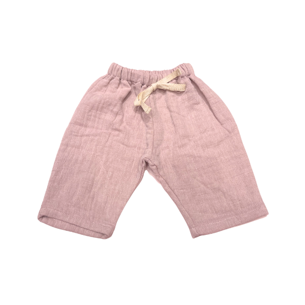 Pantalon bébé en mousseline Rose clair