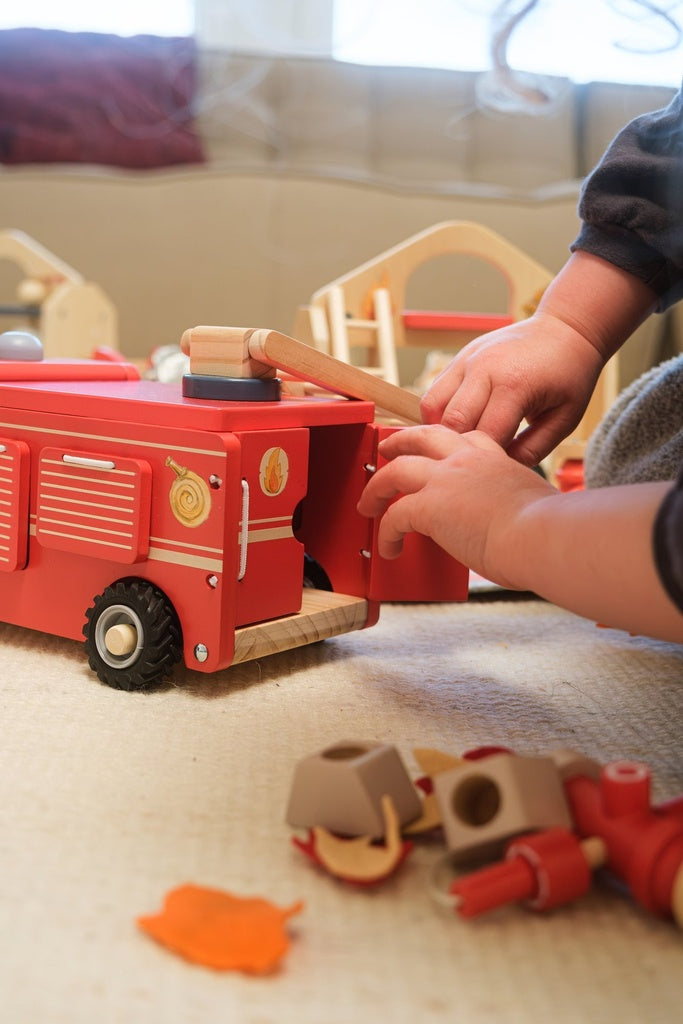 Fire truck with miniature friend (large)