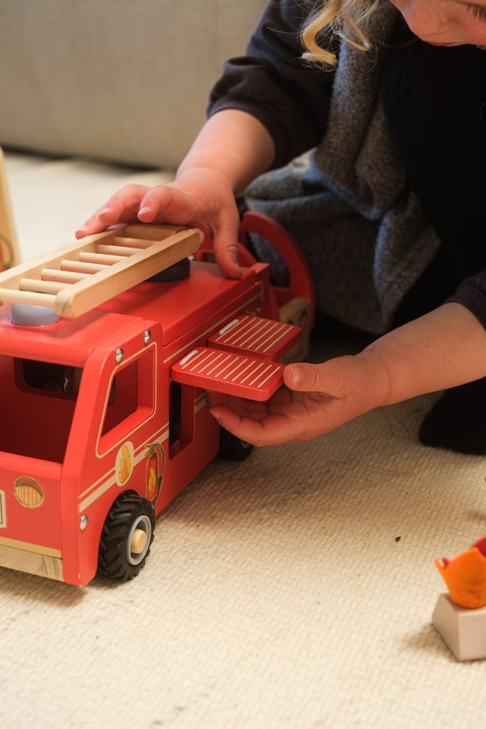Fire truck with miniature friend (large)