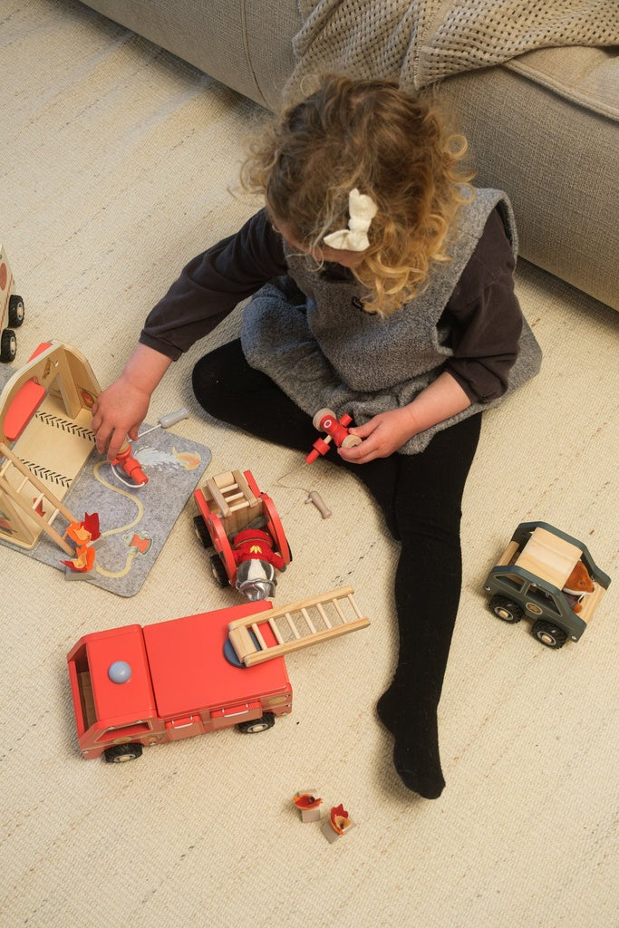 Fire truck with miniature friend (large)