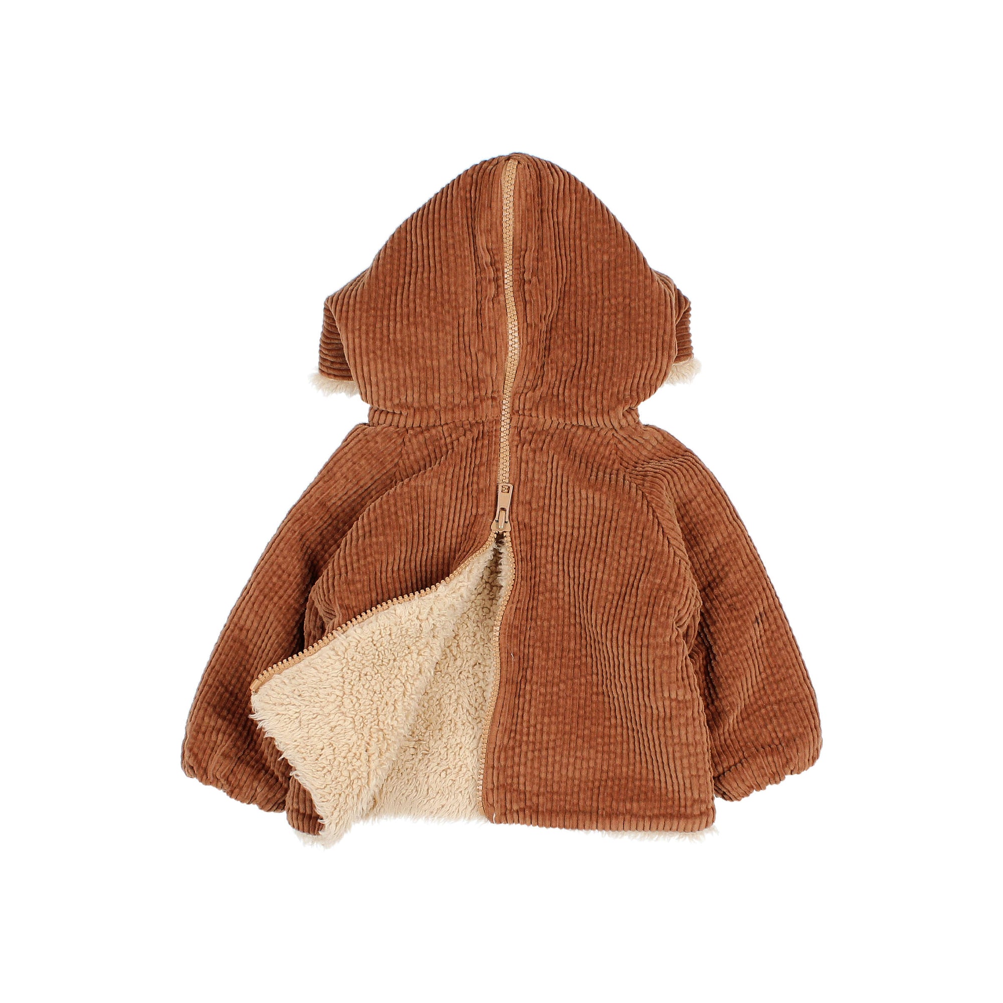 Hooded Corduroy Jacket Camel baby