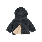 Veste à capuche en velours côtelé Bleu bébé