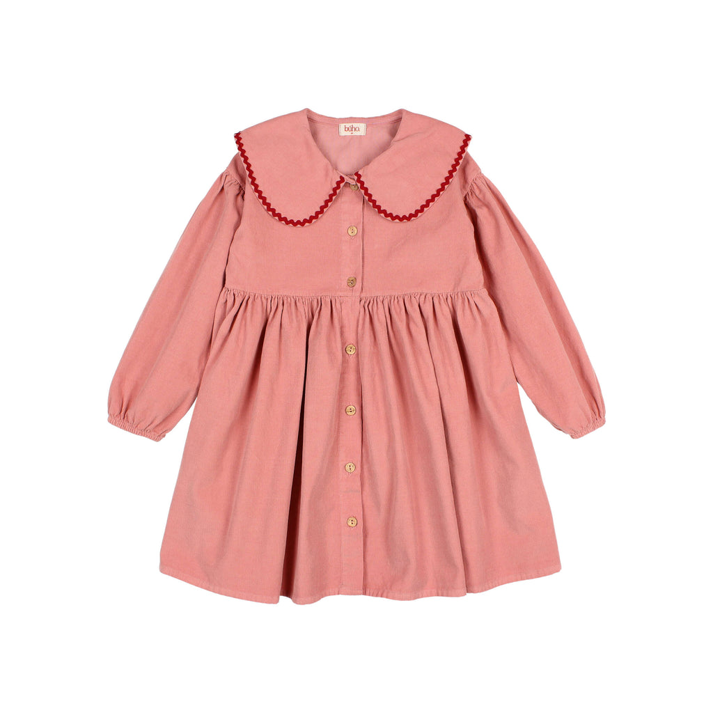 Robe en micro-velours côtelé Rose