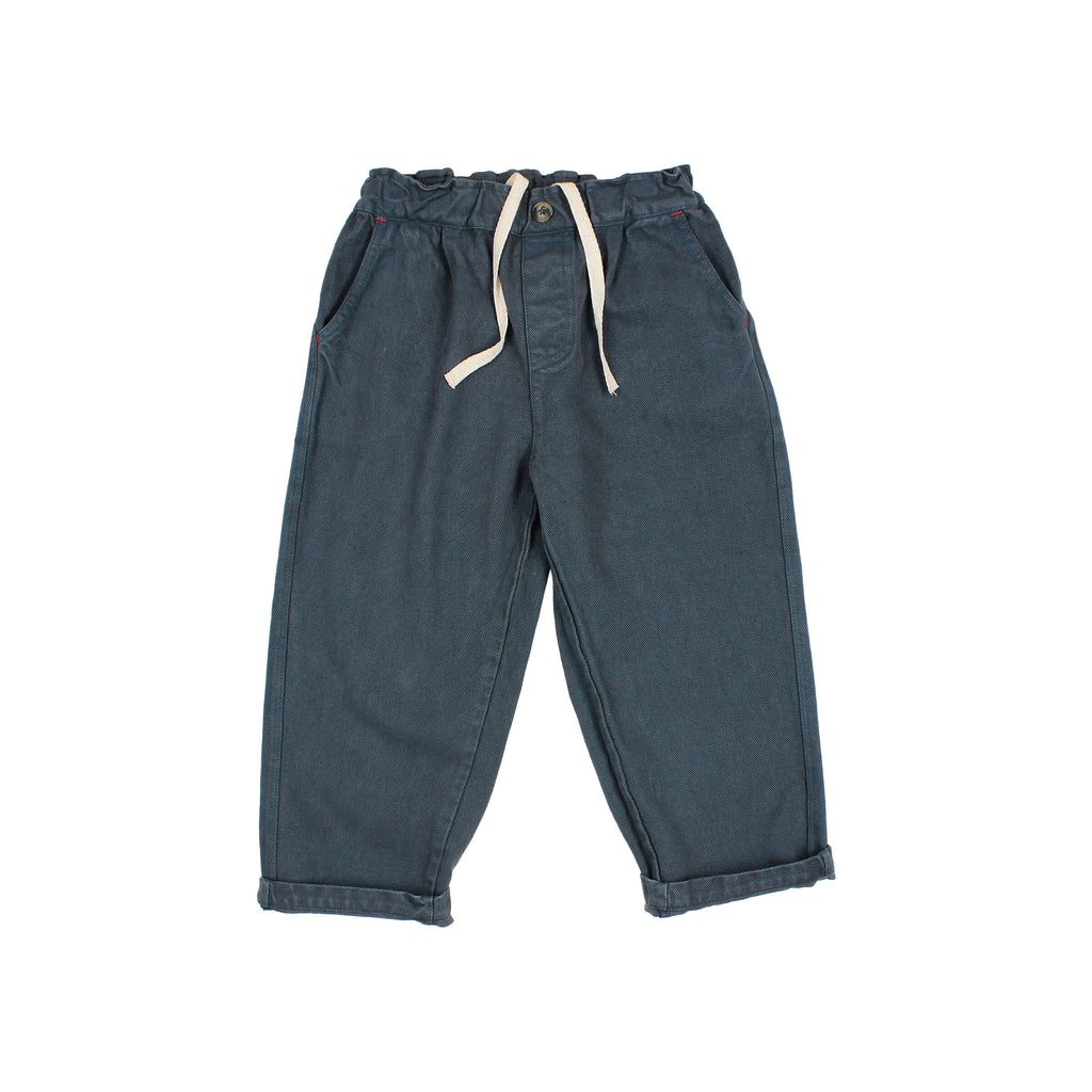 Pantalon en twill Bleu