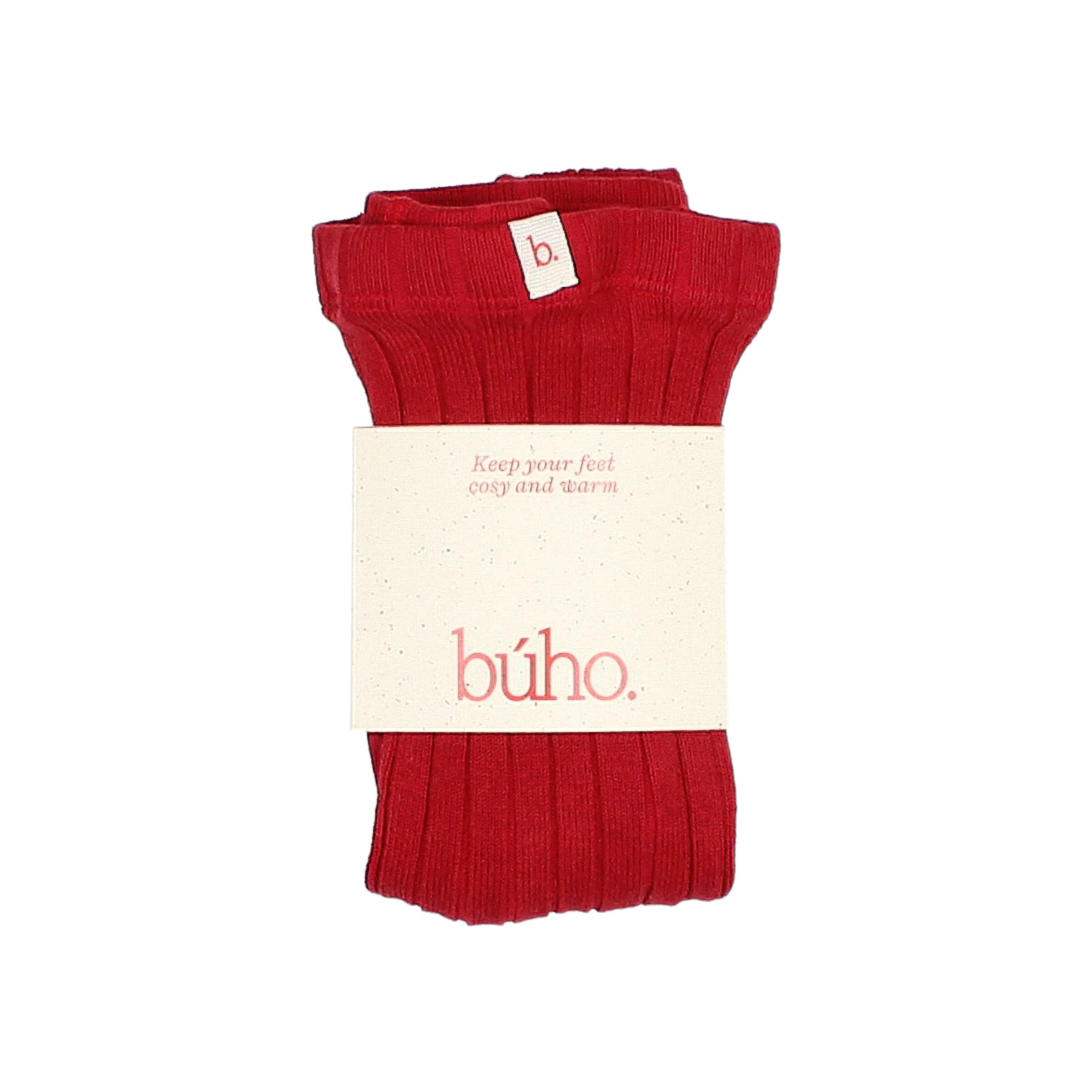 Ribbed Tights Red