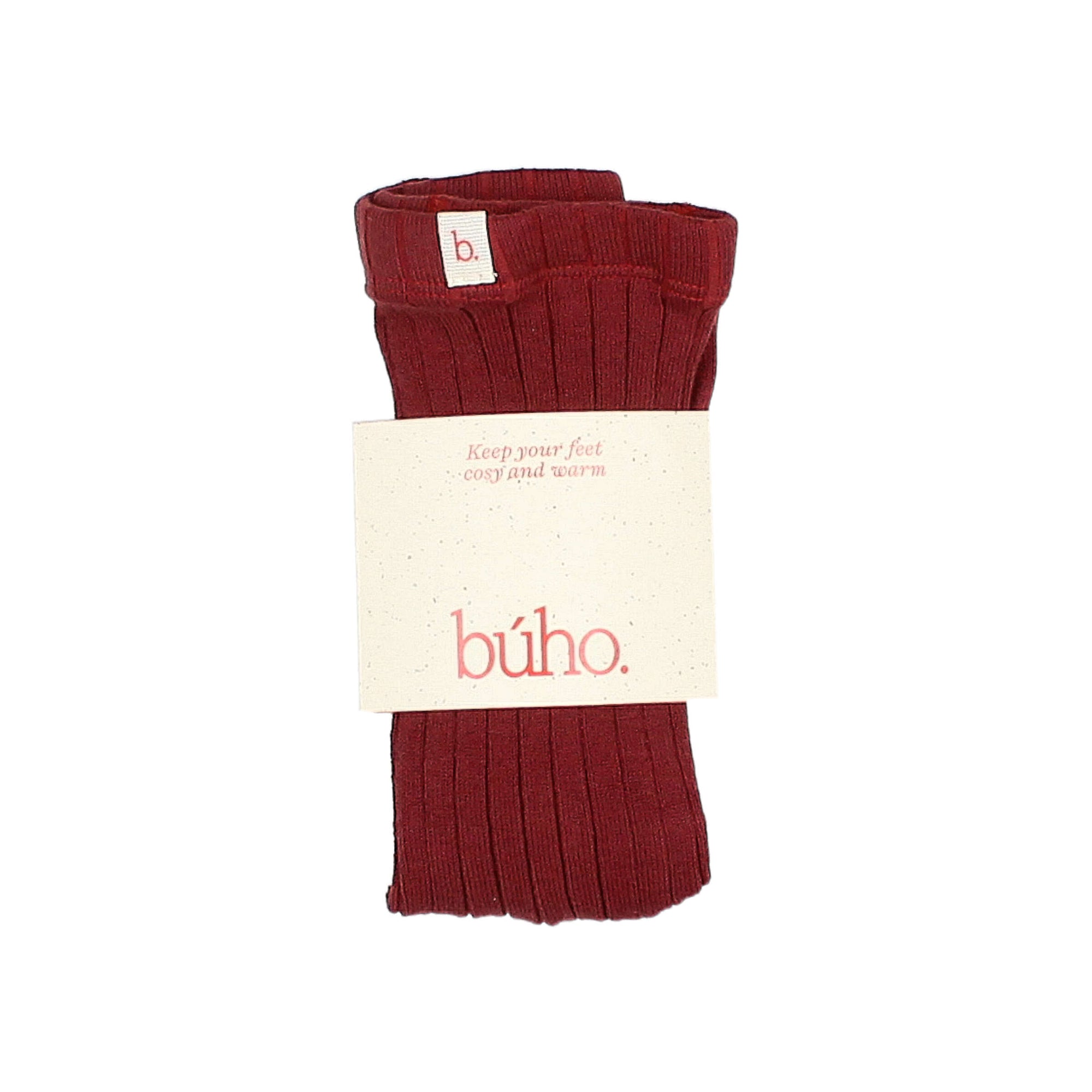 Ribbed Tights Burgundy