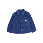 Chemise en micro-velours côtelé Marine