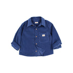 Chemise en micro-velours côtelé Marine