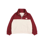 Sweat zippé bicolore Bordeaux