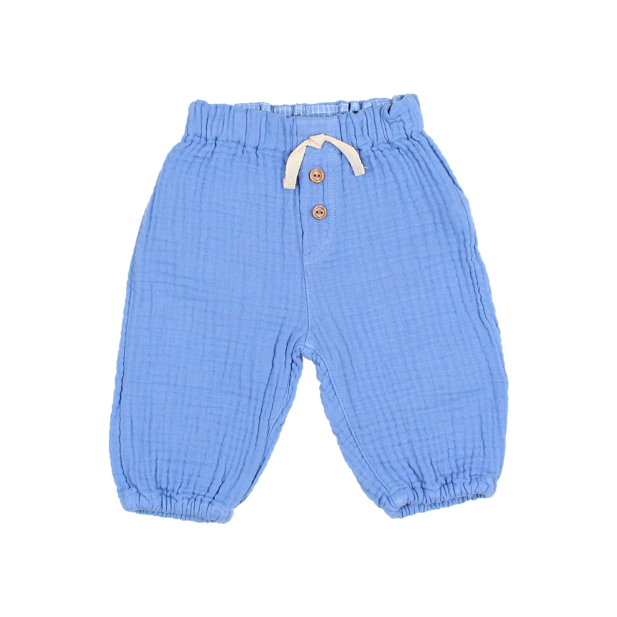 Baby Muslin Trousers - Ocean Blue