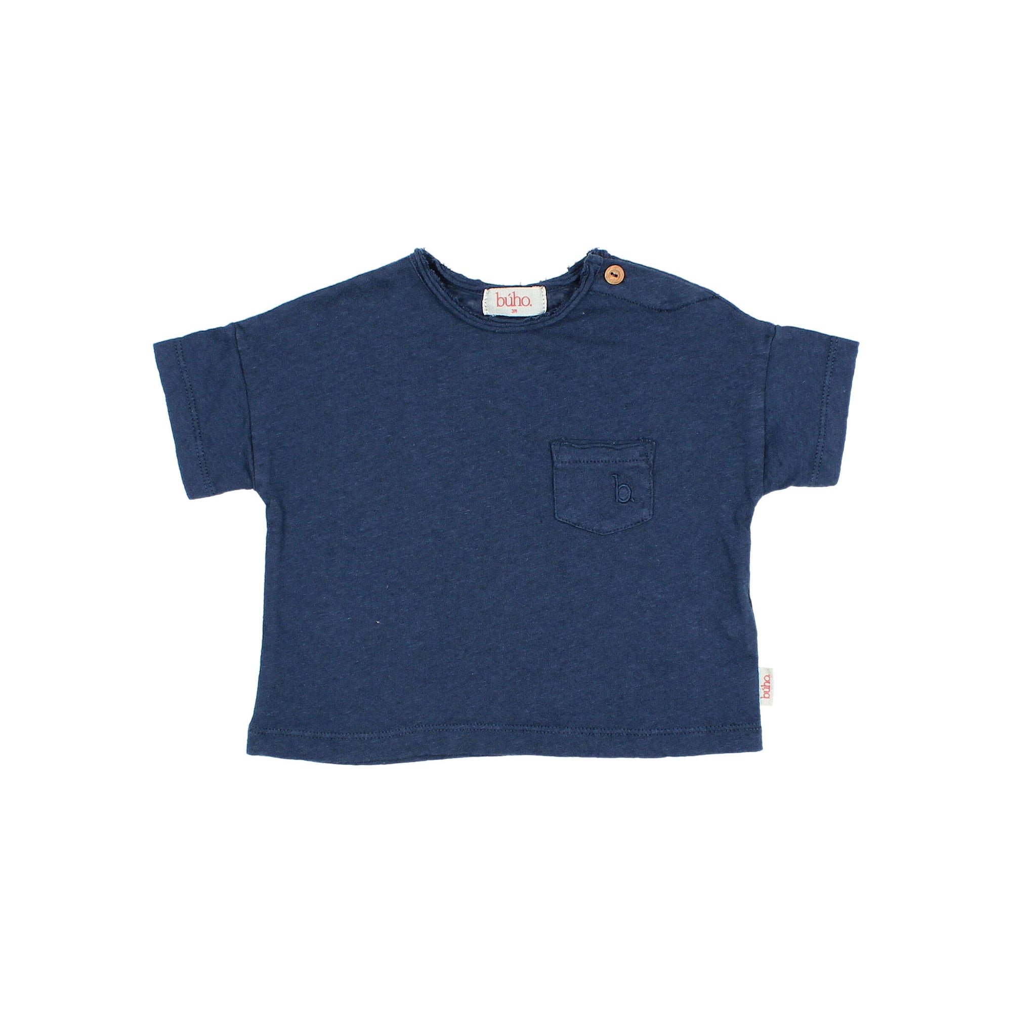 T-shirt Bébé en Lin Bleu Marine