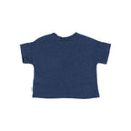 Baby Linen T-shirt with Pocket - Navy Blue