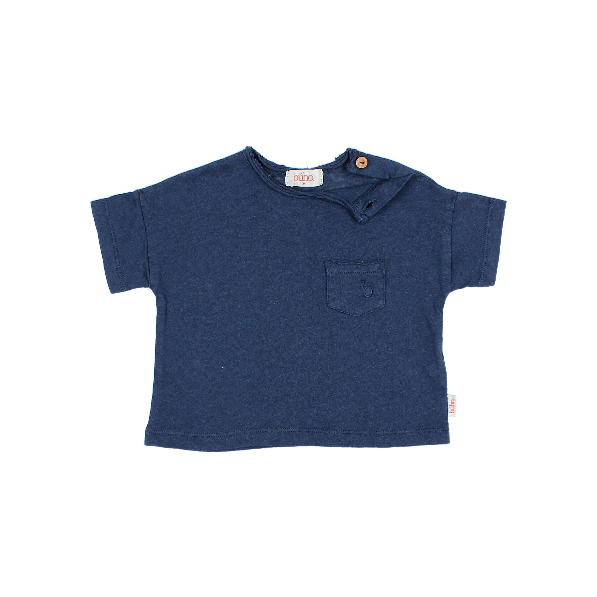 T-shirt Bébé en Lin Bleu Marine